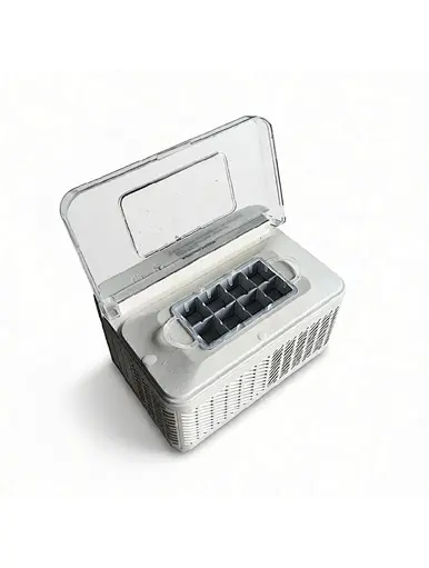 Mini Ice Cube Maker Making Machine Ready in 6-8 Mins Self-Cleaning with Ice Scoop and Basket